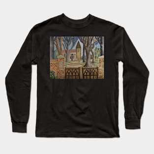 Church Landscape Painting Long Sleeve T-Shirt